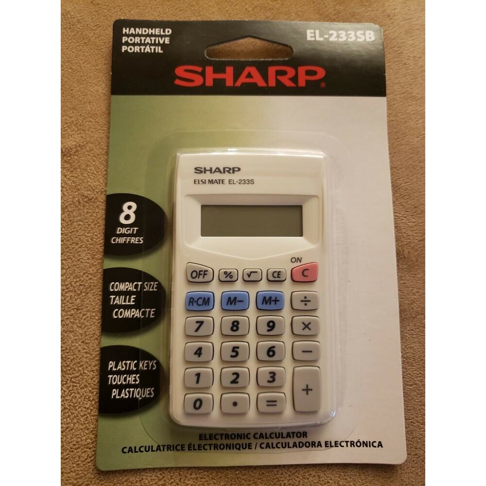 Sharp Calculators EL-233SB 8 Digit Pocket Calculator School and Work